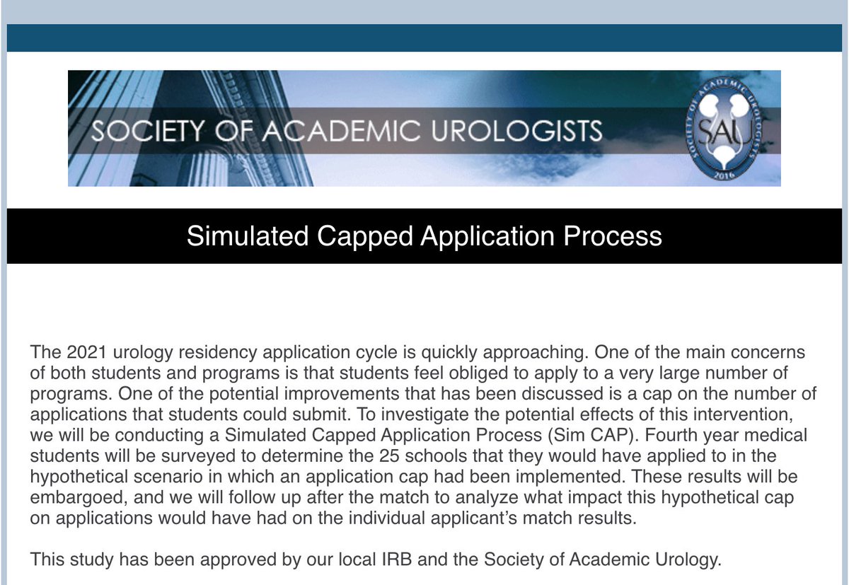 Derek Friedman, MD (@drdtfriedman) on Twitter photo Urology applicants!
Congrats on submitting your applications! Participate in our SimCAP study by filling out the quick survey below:
amc.az1.qualtrics.com/jfe/form/SV_0q…
<a href="/Uro_Res/">The Urology Applicant ⚕</a> <a href="/UroAcademic/">Society of Academic Urologists</a> <a href="/bak_pedurol_mad/">Barry Kogan</a> <a href="/UroResidency/">UroResidency</a> <a href="/UrologyList/">#StreamTeam</a> <a href="/Uro_Stream/">UroStream</a> Urology applicants!
Congrats on submitting your applications! Participate in our SimCAP study by filling out the quick survey below:
amc.az1.qualtrics.com/jfe/form/SV_0q…
<a href="/Uro_Res/">The Urology Applicant ⚕</a> <a href="/UroAcademic/">Society of Academic Urologists</a> <a href="/bak_pedurol_mad/">Barry Kogan</a> <a href="/UroResidency/">UroResidency</a> <a href="/UrologyList/">#StreamTeam</a> <a href="/Uro_Stream/">UroStream</a>