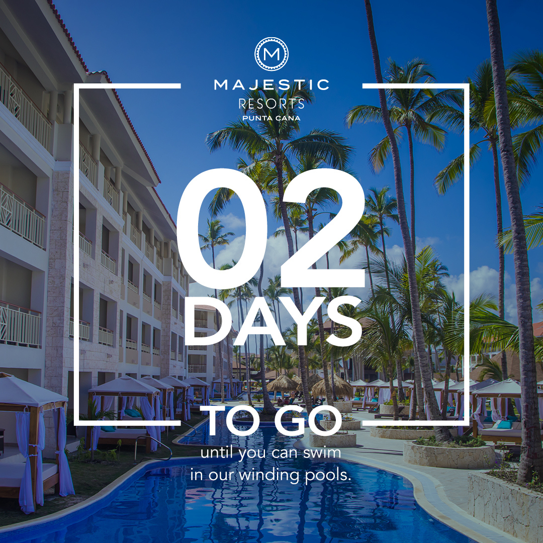 MajesticResorts's tweet photo. 2 more days to go!
We hoped you've booked one of our many rooms with #swimout access at #MajesticResorts in #PuntaCana and that we'll see you soon. https://t.co/J3Z27nOV7y