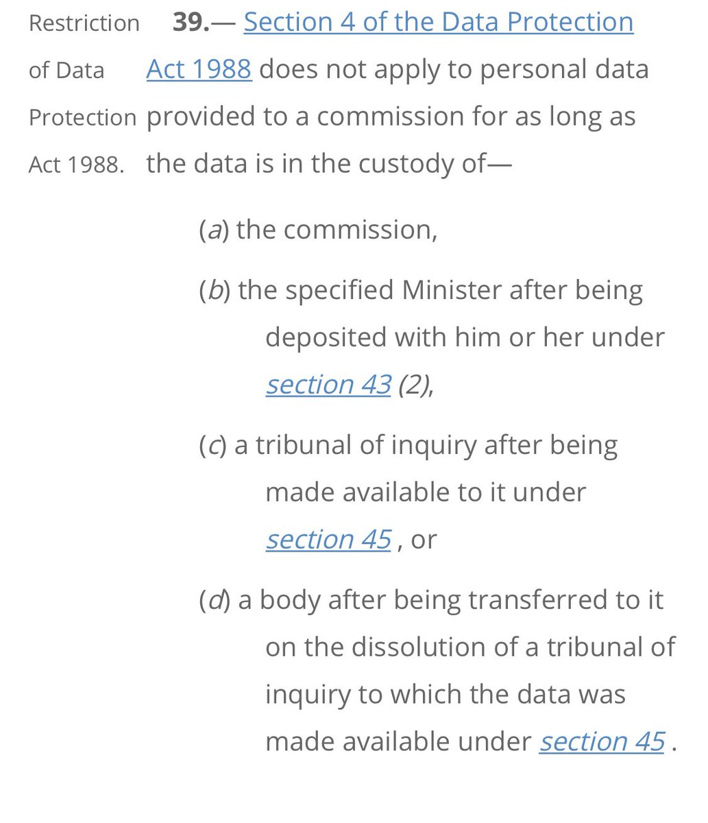 Any reading of Section 39 of the Commissions of Inquiry act above will see it sets out to restrict the essence of the right.But let’s imagine it didn’t.