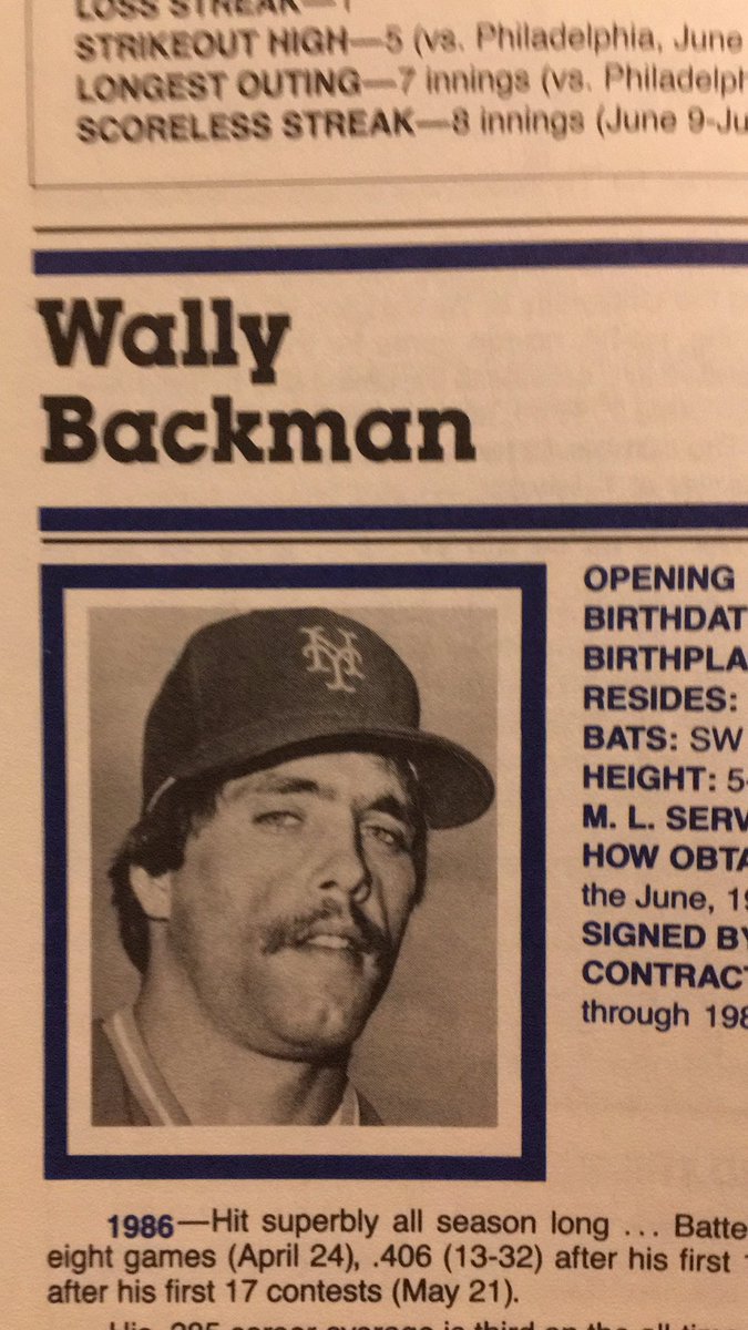the ‘87 Mets were a team of 24 mustaches (including coaching staff). This was significantly more stache than the team had in ‘81 (15) and in ‘84 (11). THREAD..