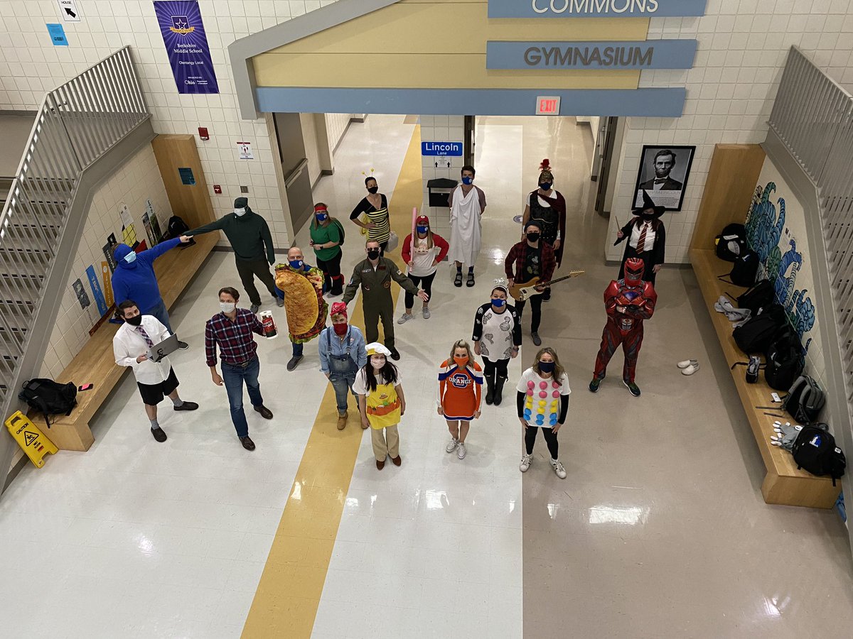 Costume Day #2 did NOT disappoint! Happy Spirit week from the Berkshire staff!
#BerkshireStrong <a href="/MommaSentinel/">Carla Baker</a> 
<a href="/OBMSguidance/">Berkshire Middle School Student Services</a>
