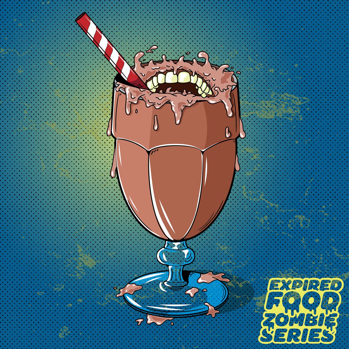 illustreat's tweet photo. This milkshake will definitely make you shake in your boots. Happy National Chocolate Day!🍫🎃

#art #illustration #nationalchocolateday #zombiefood #illustreat #artistontwitter https://t.co/zapHu18XDr