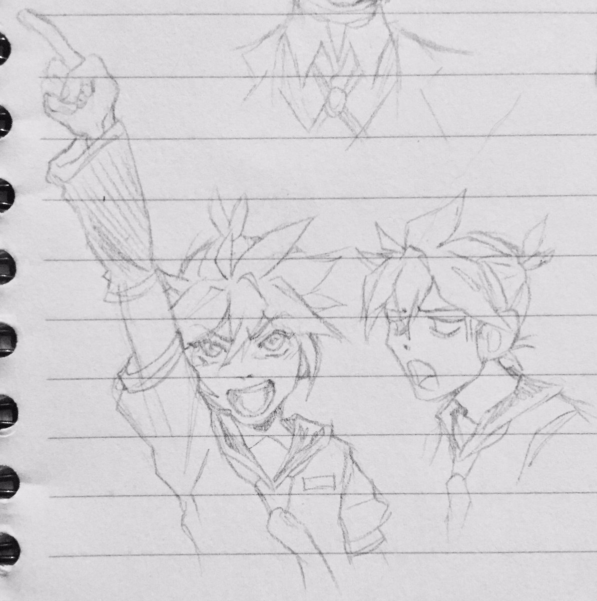 3-5 min doodles based on whatever song came on shuffle (bsd opening, butterfly on my right shoulder, sunflower)