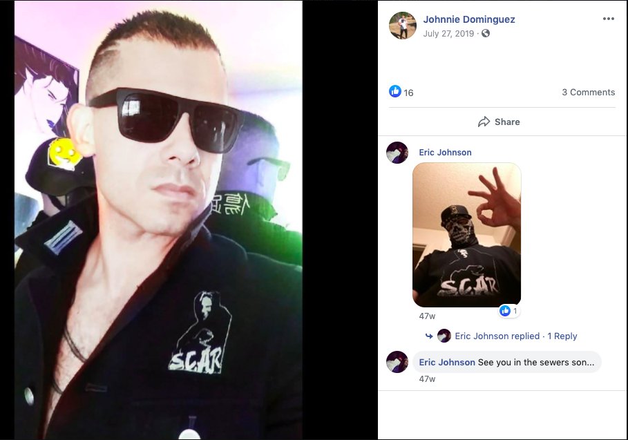 I know it's been awhile, but let's get right back to it and say a big hello to an unabashedly neo-Nazi Proud Boy from Claremont, California, John G. Dominguez, better known as "Stealthy Steve". 1/