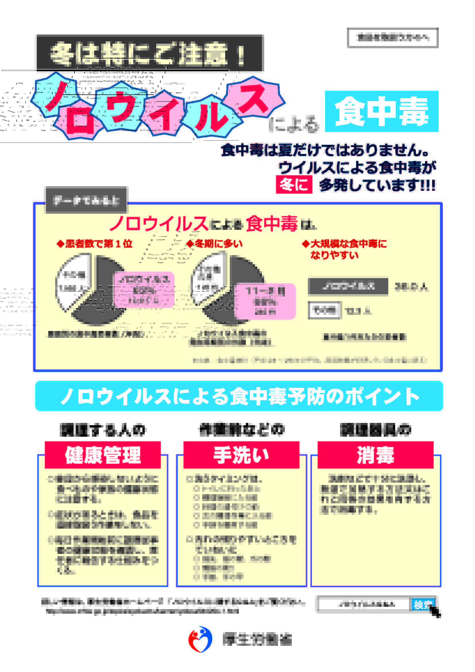函館市広報広聴課 ノロウイルスにご注意を ノロウイルス 感染症は 感染性胃腸炎 の一つです １年を通して発生していますが 特に冬季に流行します 抵抗力の弱い高齢者や乳幼児の場合 脱水症状がひどくなるなどの危険がありますので 注意しましょう