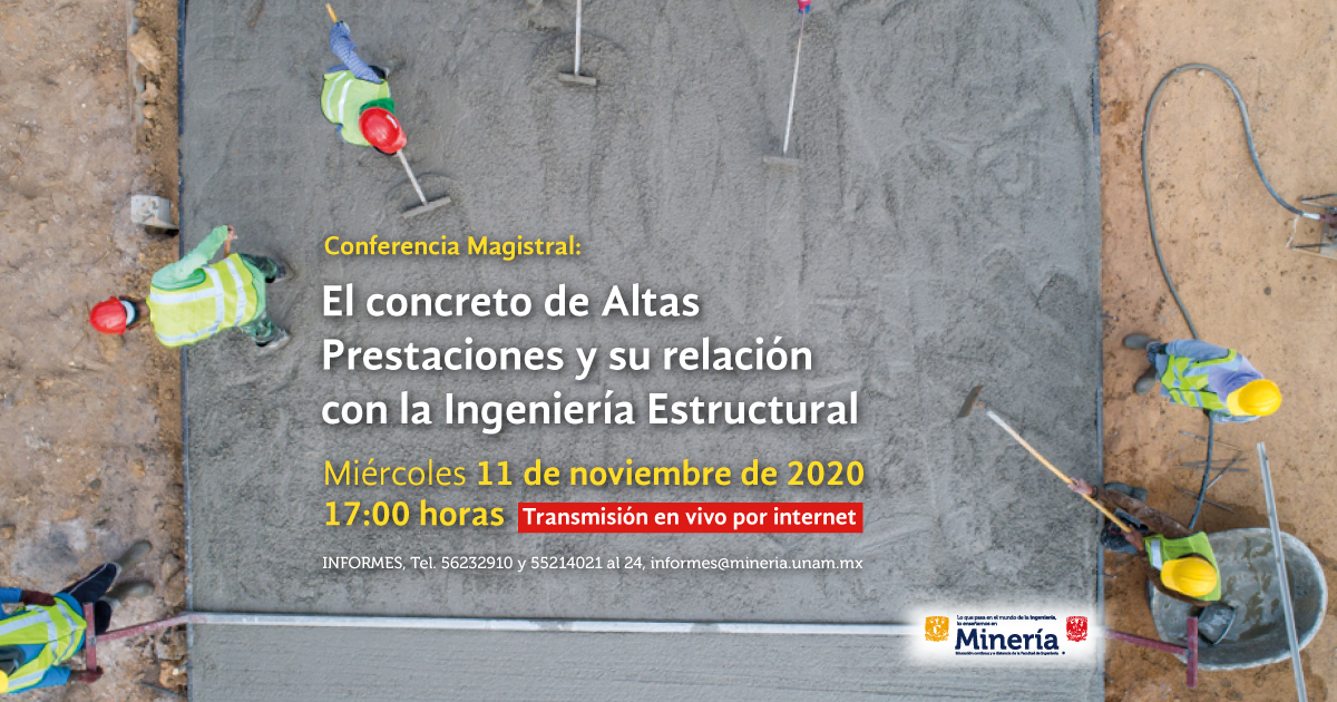 MineriaUNAM's tweet image. ¿Conoces las especificaciones que deben de cumplir los #concretos de alto desempeño como producto final? ¡Inscríbete a nuestro #webinar y conócelas! ¡Es completamente gratis! Registro en: ow.ly/4D7950C4vEj