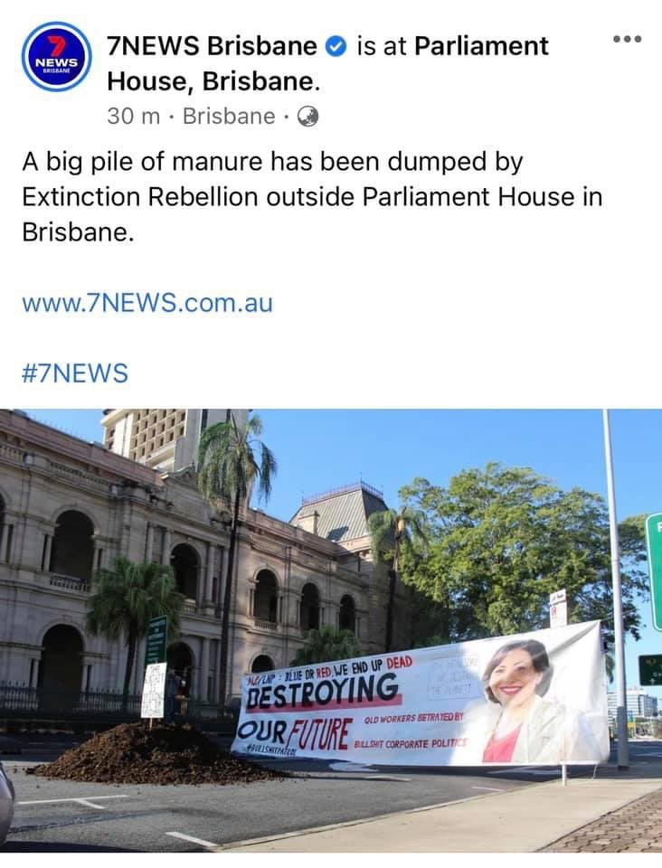 Is this a “popular culture reference” too? The thieves and vandals who did this — and the local Greens party councillor whose office hosts their meetings — should clean it up so council workers don’t have to, apologise to Jackie, and grow up. #auspol  #qldpol