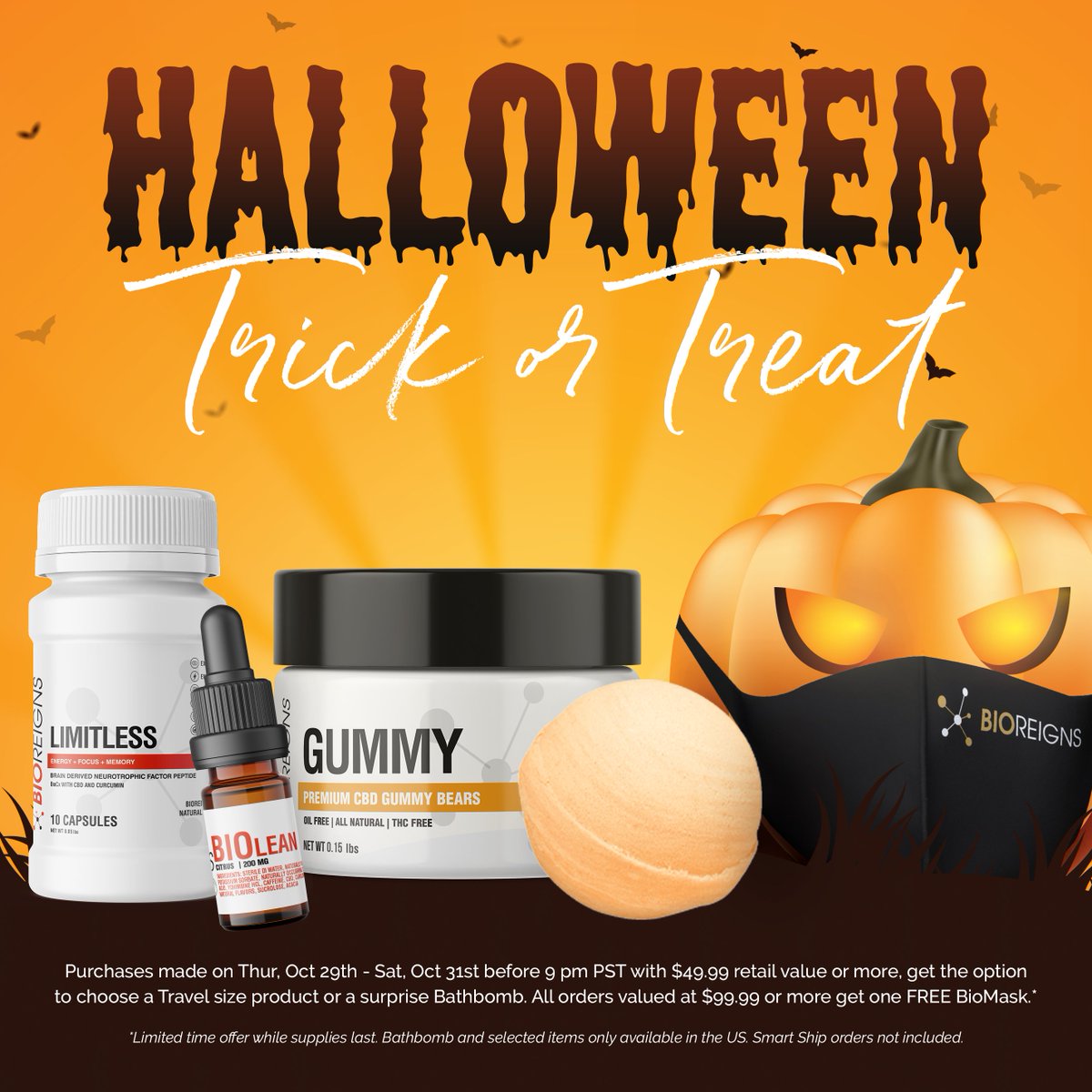 bioreigns's tweet photo. 👻Spooktacular 3 day promotion!🕸 #BioReigns #Halloween2020 #PROMOTION #trickortreat 🎃🕷
https://t.co/kTgyZfarH0 https://t.co/2sB7ccMlaD