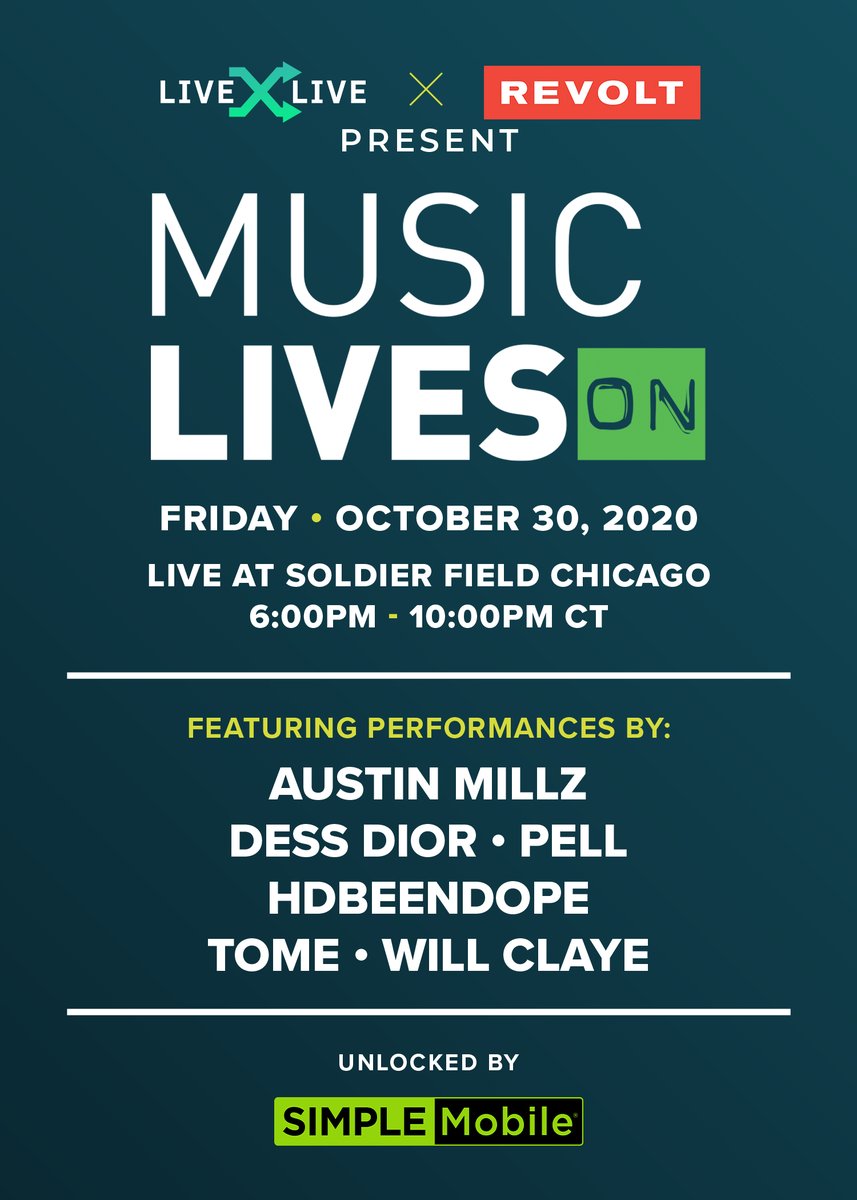 chi_together's tweet image. MUSIC LIVES ON - Friday at the Drive-In 🚗
COMPLIMENTARY Tickets in the link below! 

**LiveXLive X REVOLT - Music Lives ON. 
Unlocked by SIMPLE Mobile

mailchi.mp/fueledevents/b…