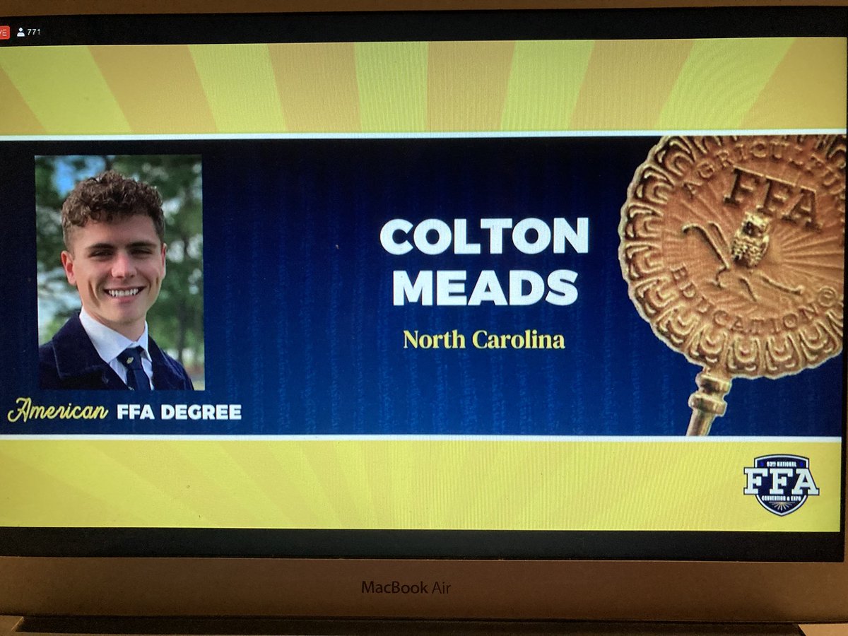 Congratulations to Colton for getting his FFA American Degree tonight!