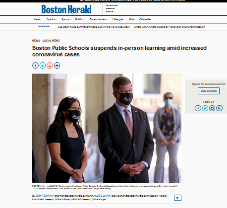 2) By comparison, the city of Boston’s positivity rate jumped to 5.7% last week from 4.5% a week earlier, prompting authorities to close all public schools. This raises the question as to why Quebec has not imposed more restrictions on Montreal schools.