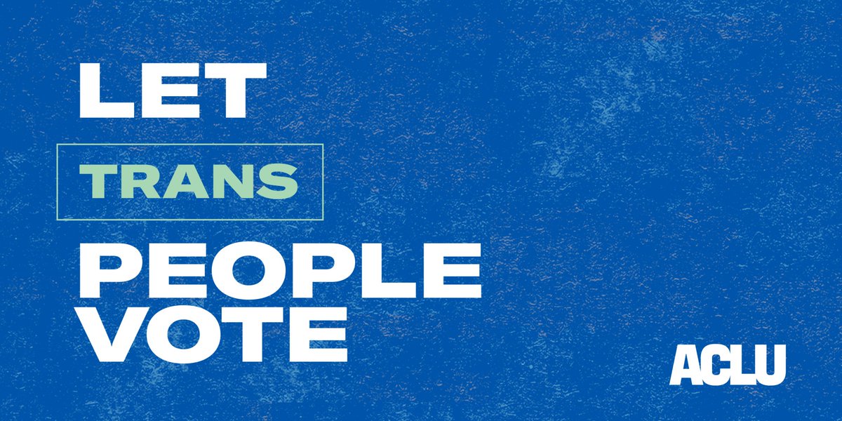 ArkansasACLU's tweet photo. Trans people belong EVERYWHERE — including voting booths.
✔️Check your registration status
✔️Plan extra time if you're voting in person
✔️Call 866-OUR-VOTE if you have any problems voting
✔️Assert your right!
https://t.co/a88AJVFyBB #arnews #GoVoteAR https://t.co/y36AUztthu