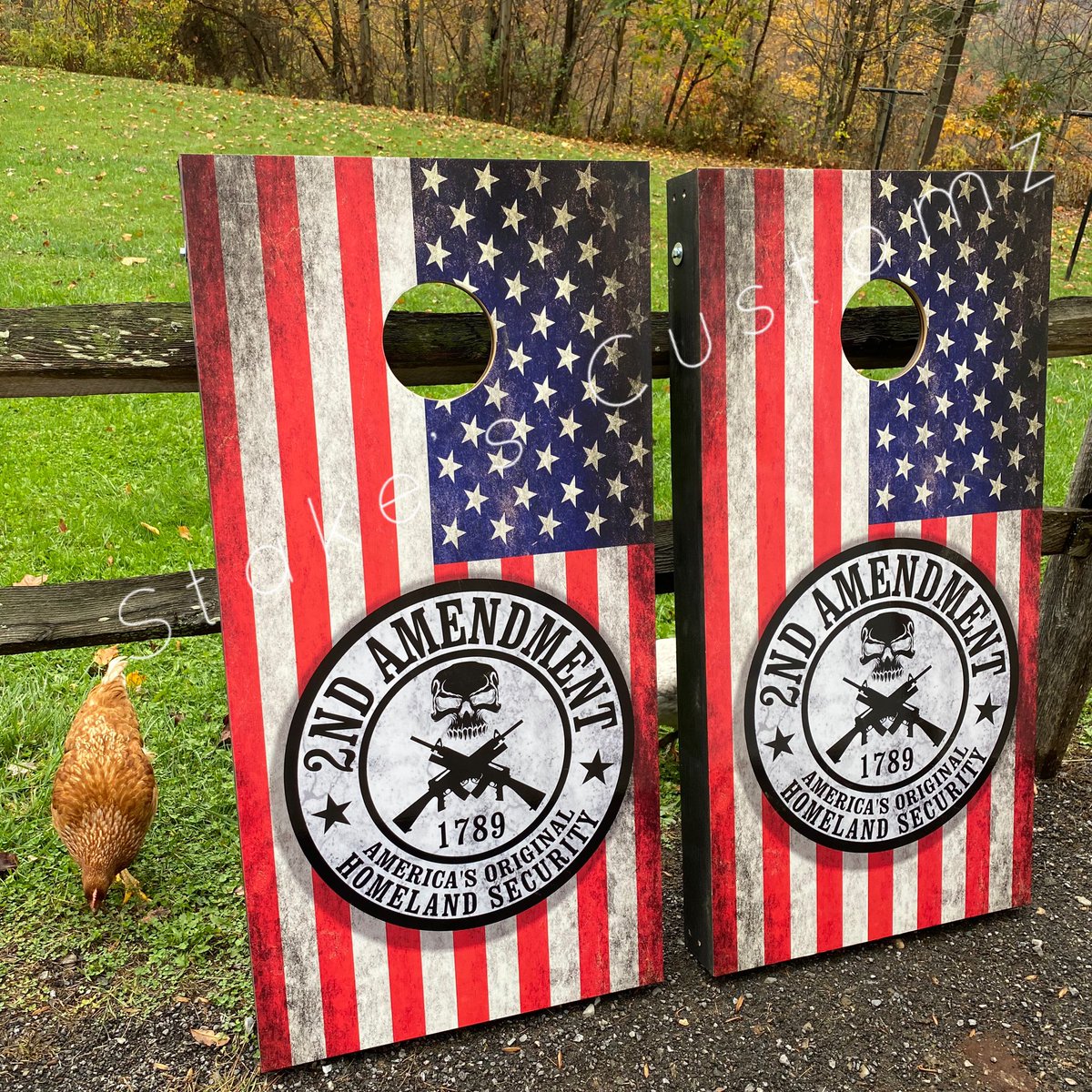 CustomzStake's tweet image. See more @Stakescustomz on Facebook.  Professional Custom built for hole boards !!  Almost any design available.  Hand made built with 3/4 cabinet grade plywood tops , side are premium 2x4s and tops are a full vinyl wrap &amp;amp; laminated for a longer life !!