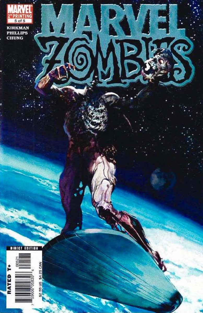 #MarvelZombies #5 2nd printing cover by #ArthurSuydam
✨
W-#RobertKirkman, A-#SeanPhillips, C-#JuneChung, L-#RandyGentile
✨
#SilverSurfer #NorrinRadd #Marvel #MarvelComics #MarvelCosmic