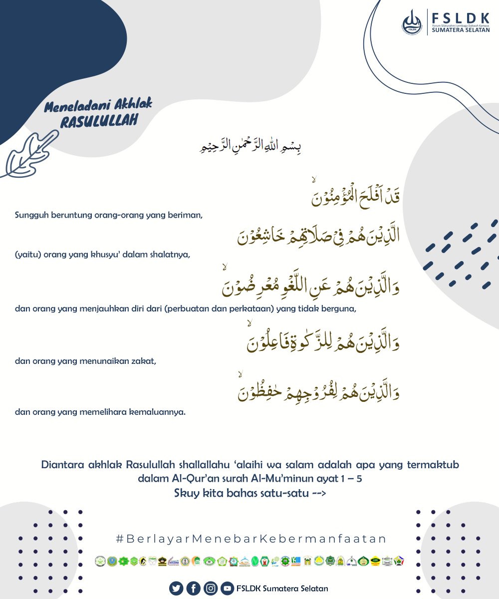 fsldksumsel's tweet photo. meneladani akhlak Rasulullah (1) https://t.co/va0lzxytWm