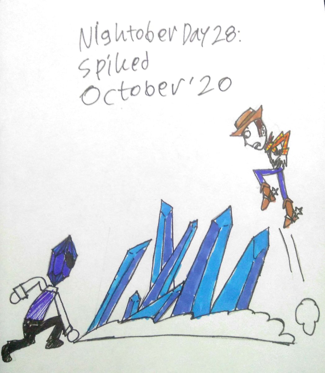 While Woody fighting Sapphire Man, even Sapphire Man can use Sapphire Spike Attack. #toystory #toystoryau #toystoryfanart #toystoryoc #toystorygreatseries #toystorywoody #inktober #inktober2020 #nightober #nightober2020 https://t.co/z15plyxA52