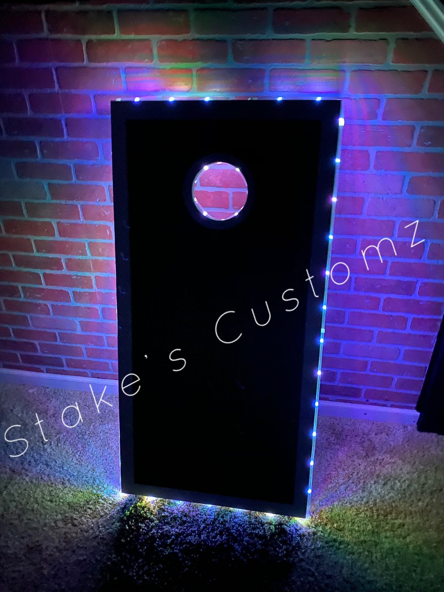 CustomzStake's tweet image. See more @stakescustomz on Facebook.  Custom built corn hole with led lights !! 16 colors &amp;amp; a wireless remote almost any design available!! #cornhole #LED #ledlights #America
