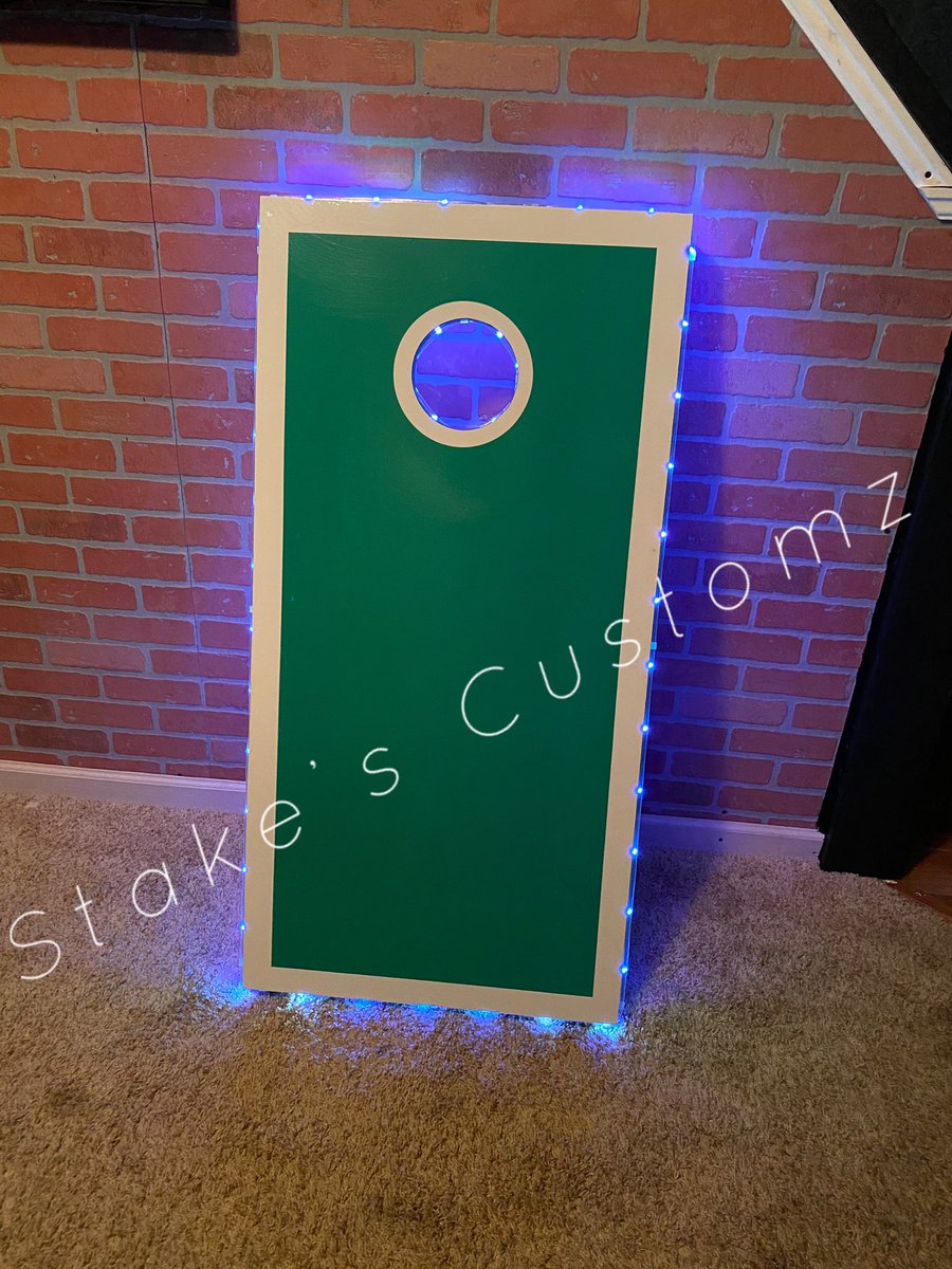 CustomzStake's tweet image. See more @stakescustomz on Facebook.  Custom built corn hole with led lights !! 16 colors &amp;amp; a wireless remote almost any design available!! #cornhole #LED #ledlights #America