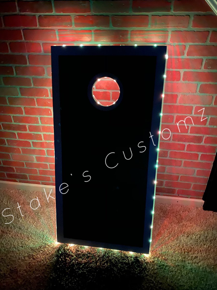 CustomzStake's tweet image. See more @stakescustomz on Facebook.  Custom built corn hole with led lights !! 16 colors &amp;amp; a wireless remote almost any design available!! #cornhole #LED #ledlights #America
