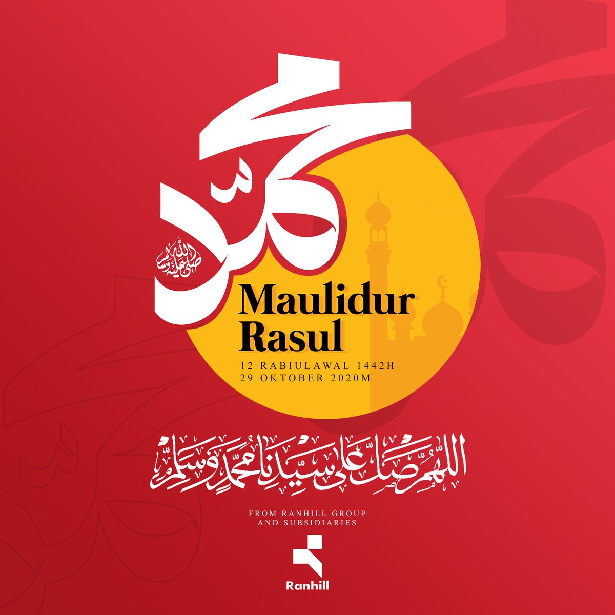RanhillGroup's tweet photo. Salam Maulidur Rasul to all Muslims around the world from Ranhill Group and subsidiaries.
#Ranhill
#ProgressingThroughSustainability https://t.co/xoHFPRPwEF