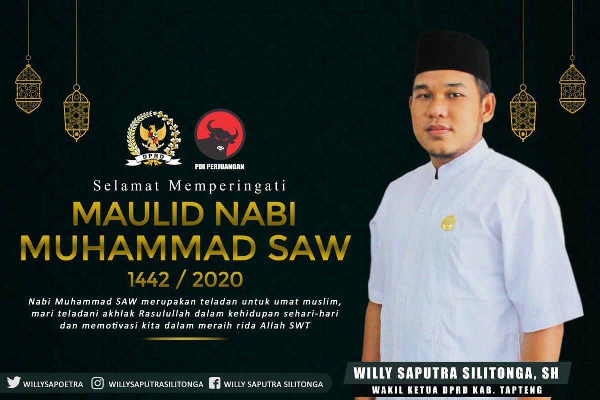 Selamat memperingati Maulid Nabi Muhammad SAW 1442/2020 🤲🏻 
 
<a href="/PDI_Perjuangan/">PDI Perjuangan</a> 
@ceritasibolgacom 
@setdprdtapteng 

#Merdeka
