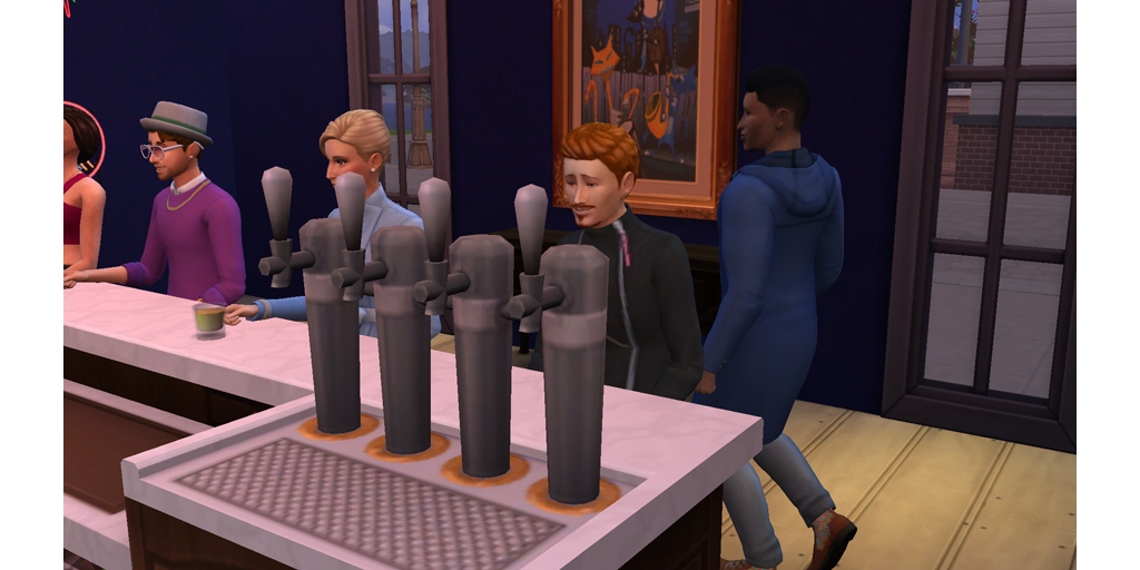 Meagaiin's tweet photo. Check out screenshot from Sims 4 #teamcoco It looks like my RhettandLink ran into Conan O'brian at the nightclub https://t.co/weB9RGgaZG