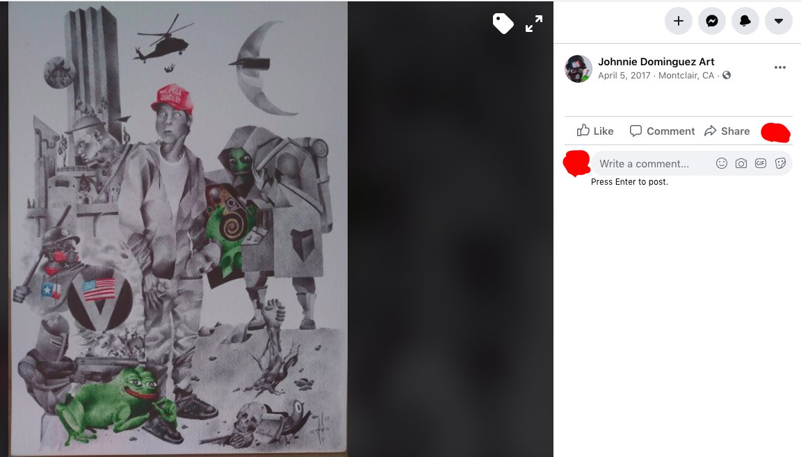 We found John on Instagram where he posted random selfies, his art, as well as his hate group affiliations. Before we get into John, let's talk about his art! He has made art for numerous hate groups, some of which you may recognize from infamous Proud Boy Joe Biggs posting it!3