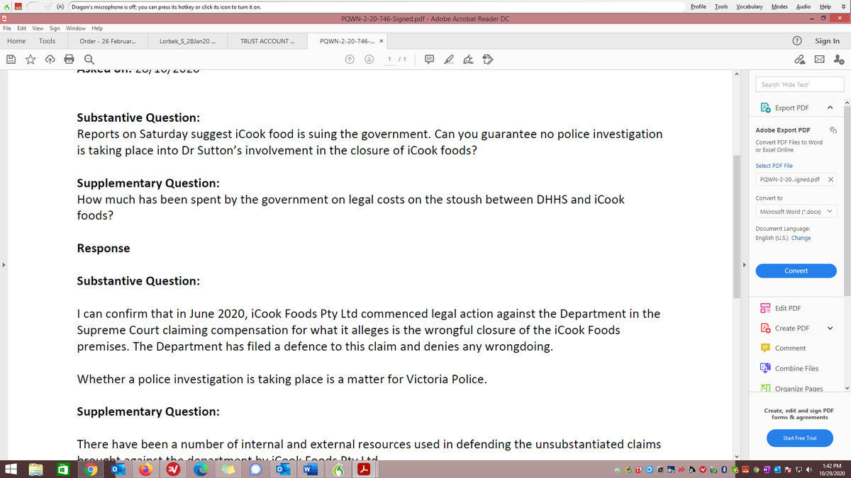 LawyersCity's tweet image. ANSWER THE QUESTION ! FOI request to Vicpol whether Sutton was interviewed (or more) by them in June when he took "leave". Blocked, under appeal. Now the question has been asked in Victoria's upper house yesterday. Again: answer. Why is the unambiguous answer "NO" so hard ?