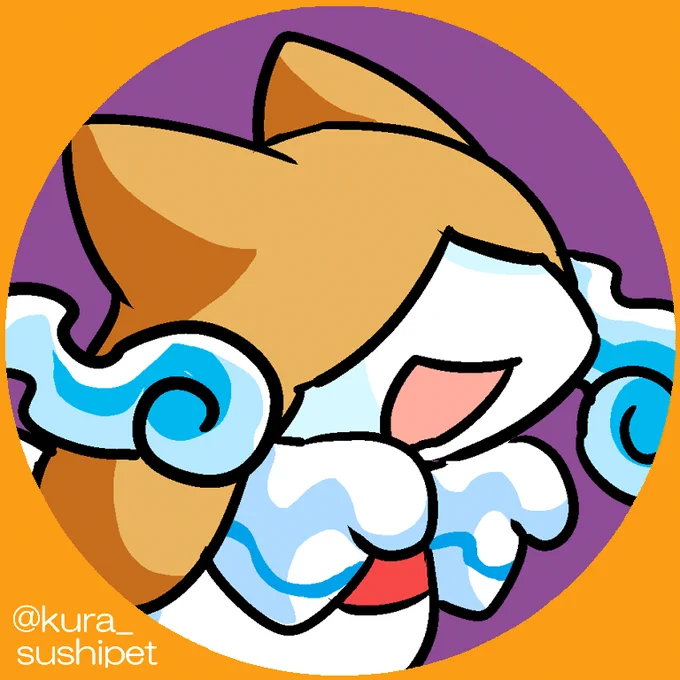 すしペットツイッターを見ているみんなに、 アイコン用画像をプレゼント!
今回は～、ハロウィンスタイルのいなりさん!
シンプルな幽霊!鬼火は自前…?そ、そう…
大事に使ってね～。 