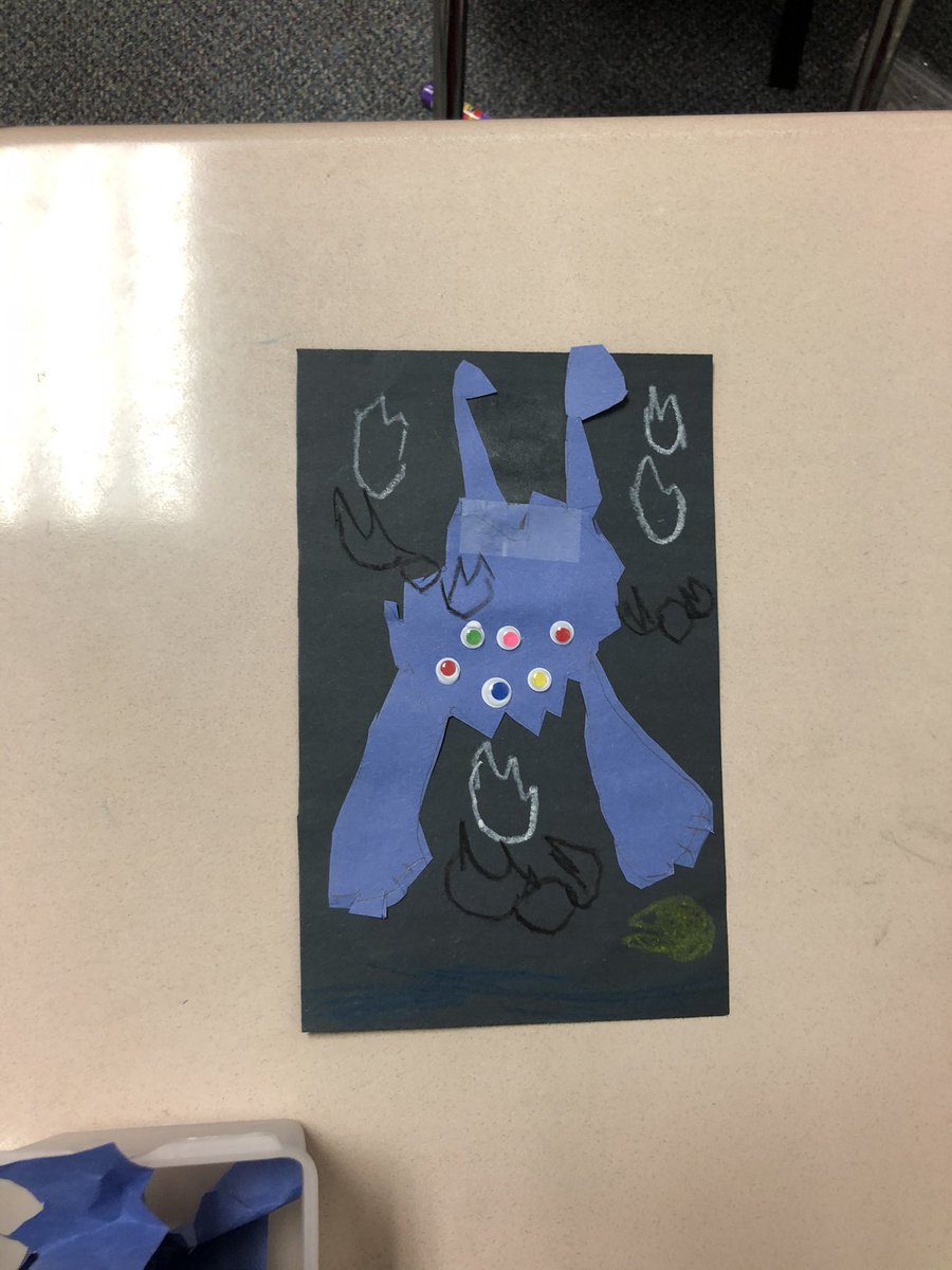 MrsKKelly19's tweet photo. I’m always so impressed with the creative minds of Kinder! Made their own monster after reading How to Catch a Monster on Wednesday PD. @WPSWhiteElem @usd259libraries https://t.co/dpU19W03rE