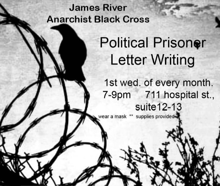 Littlebees7's tweet photo. Richmond!

Please come through on November 4th and join us as we write to Mutulu Shakur, Joshua Williams and Casey Brezik.

Please feel free to share as well! https://t.co/on7q6nM1Xm