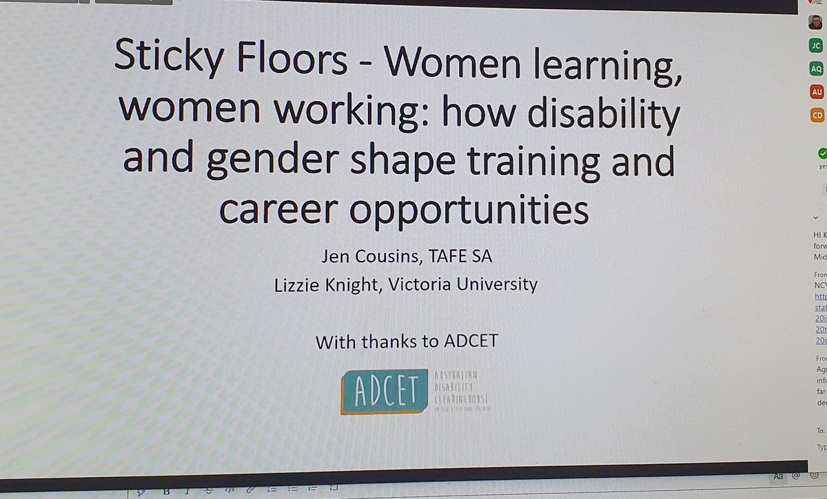 WomenAdultVocEd's tweet photo. Looking forward to this second paper in our #OctoberVET webinar from Lizzie Knight from @victoriauninews and Jen Cousins from @tafesa https://t.co/IfvxXxlC7X