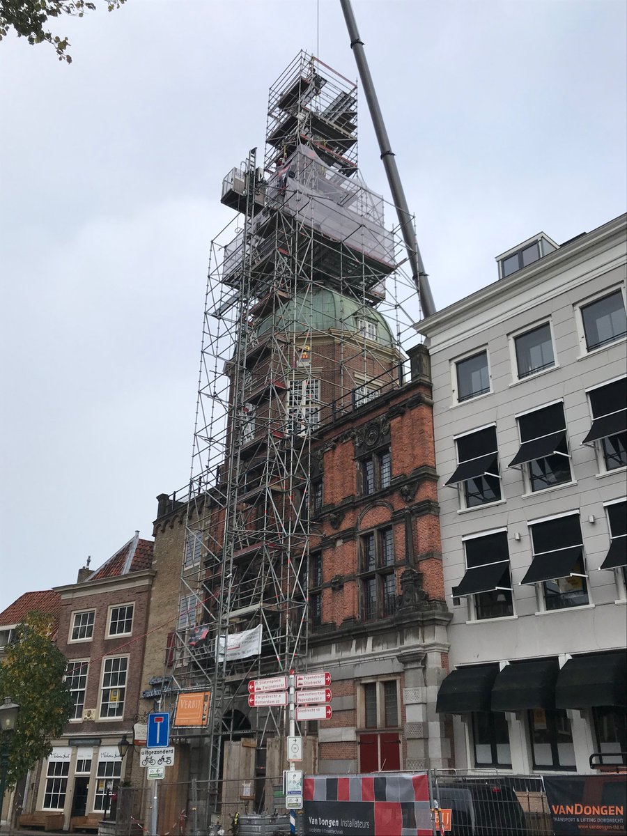 pietsleeking's tweet photo. Na lange periode van restauratie gaat de spits weer op het #Groothoofd. Nu de windvaan nog. https://t.co/2VomktQTni