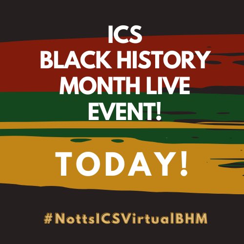 Today is the day! Join us for our virtual Black History Month celebrations today! @equalnotts @SFHFT @emmachallans @RMitchell_NHS @clareteeney #NOTTSICSVIRTUALBHM #BlackHistoryMonth2020