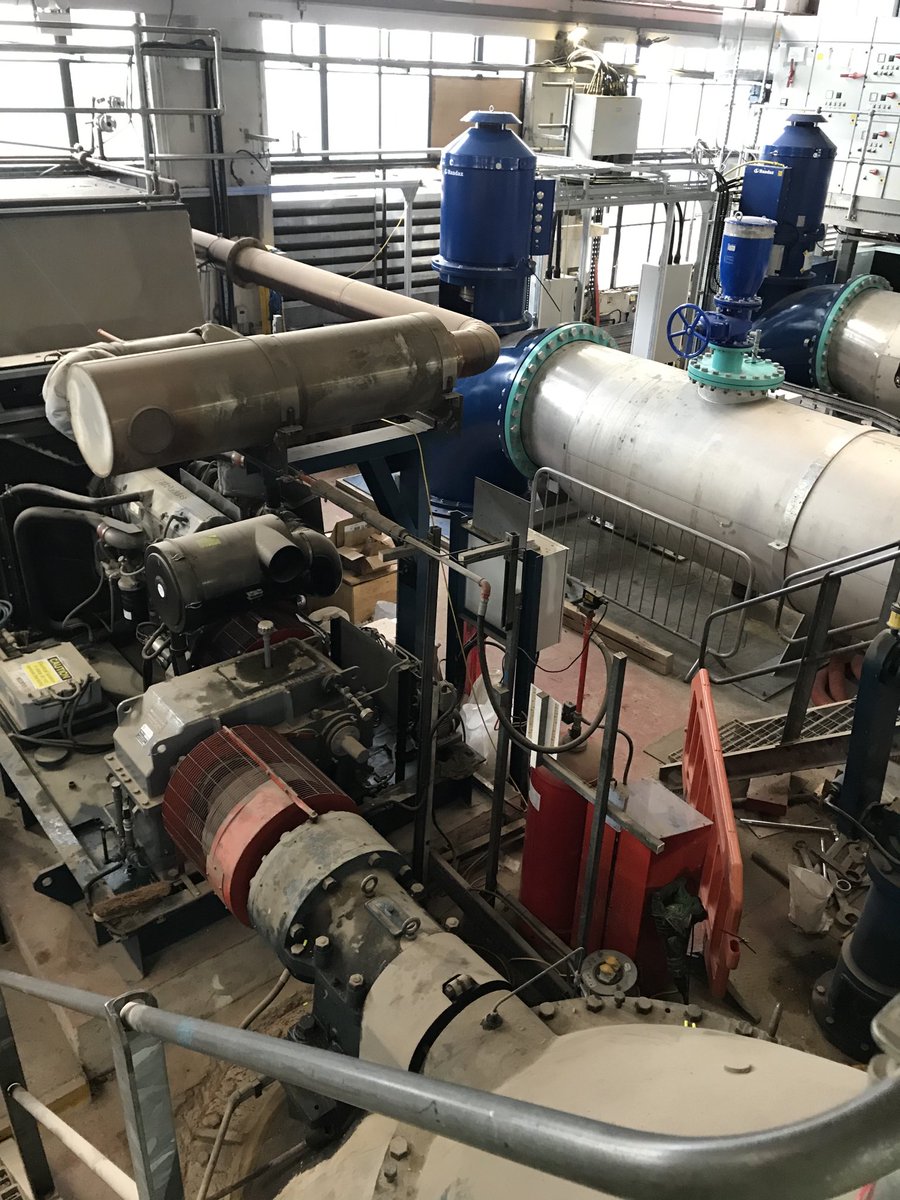 KellyAGolds's tweet photo. My last visit as #Ops Manager for ⁦@EnvAgencyMids⁩, so pleased to be able to see 2 of the 6 new pumps at #Keadby pumping station, side by side with the 81yr old pumps. The old pumps are being decommissioned one by one, to ensure we are able to maintain pumping capacity. https://t.co/zankQoLqOW