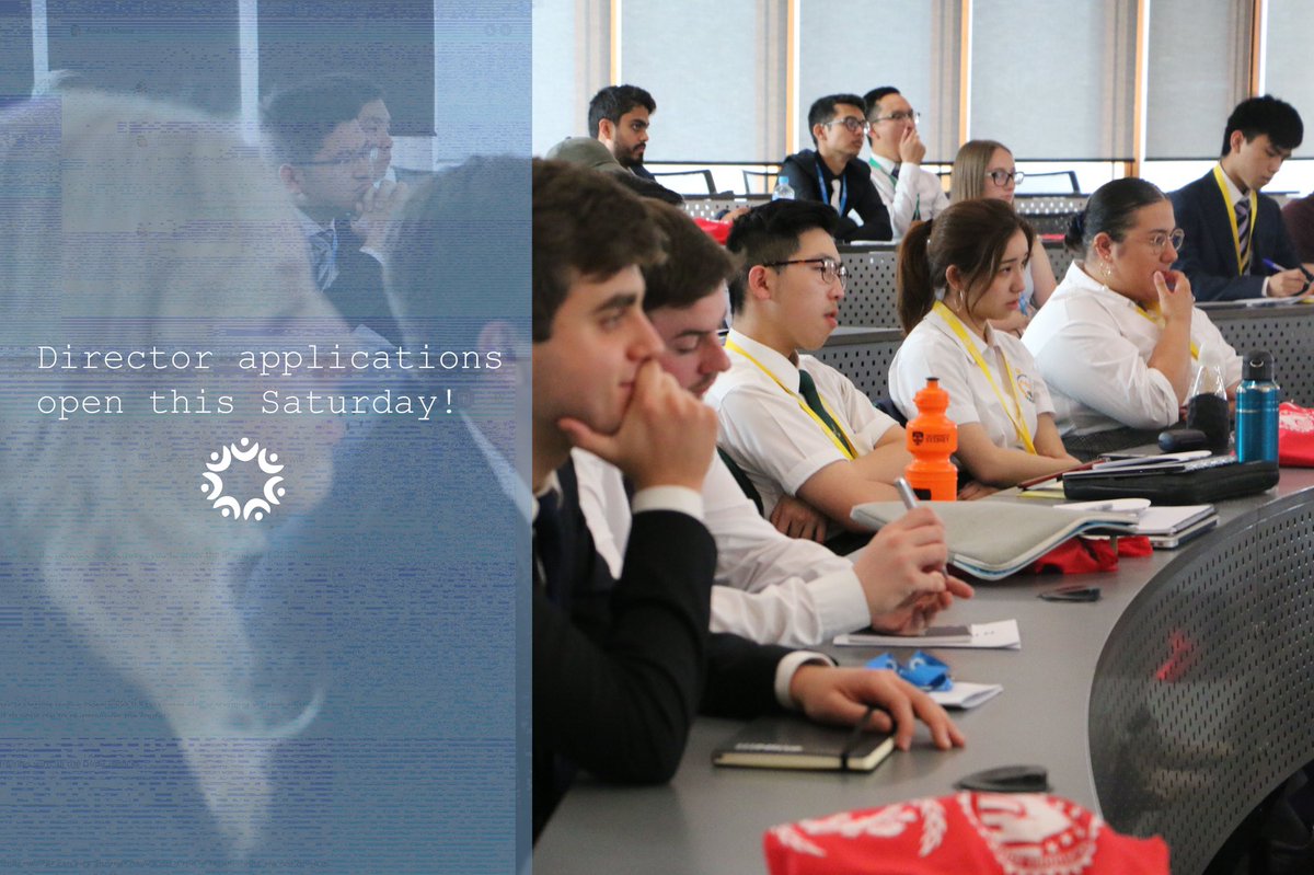sydmun_official's tweet photo. This year's secretariat are looking for experienced and passionate directors to bring our hybrid online-offline conference to life!

👀👉 Keep an eye out this Saturday!
#sydmun #modelun #mun  #sydmun2020 https://t.co/jGXFhznnwE