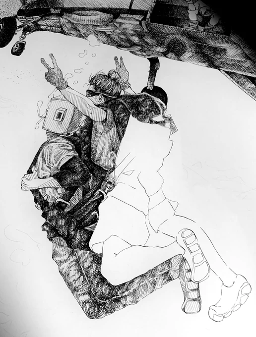 風景ばっかり描いてたので
人物めちゃくちゃ楽しいです笑 
