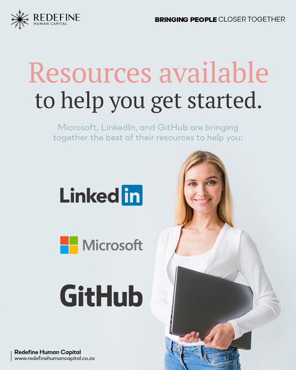 redefinehumanza's tweet photo. LinkedIn, Microsoft and GitHub are offering free learning paths mapped to jobs that are in-demand, and best practices for job searching and interview prepping, so you can put your best foot forward. 

#freelearning #digitalskills https://t.co/MX4OkQaRik