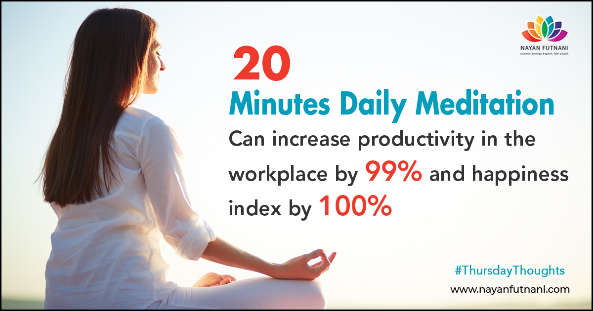 NayanFutnani's tweet photo. Research shown how practicing meditation for just 20 mins in an average working day can help to decrease #stress levels &amp; increase overall productivity.
Learn how to reduce stress &amp; add joy to your life through meditation techniques using #cosmicscience
https://t.co/nF2uig9kBk https://t.co/bvxAzNeLA8
