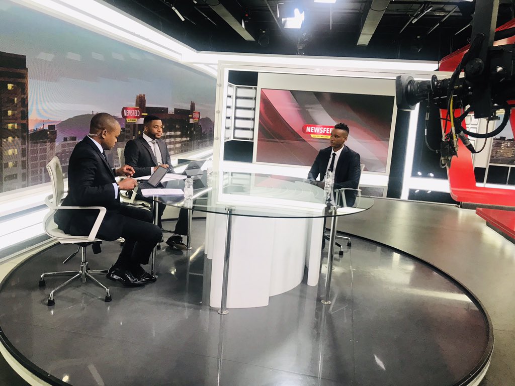 Newzroom405's tweet photo. [ON AIR] Watch Duduzane Zuma in a no-holds barred interview with anchor @XoliMngambi and Newzroom Afrika’s Politics Editor @sbungalwa now on #Newzroom405. 

#DuduzaneOn405 https://t.co/3PYTTcHfay