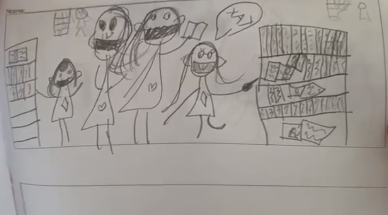 armstrong_hamza's tweet photo. Budding first grade writers! Posting a sketched story to Seesaw to share our thinking and planning.  Look at those details, especially the masks!  #firstgradewriters #ACSBeirut #TCRWP #seesaw #doingourbestwithvirutallearning #WearAMask https://t.co/XJdIkD9q80