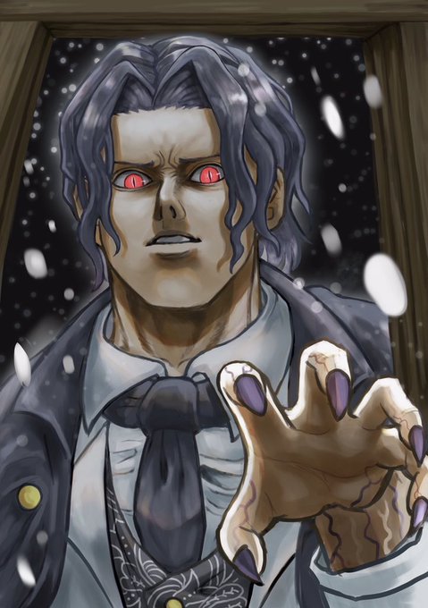 オスカーさんがTwitterに投稿した鬼舞辻無惨(鬼滅の刃)のイラスト。