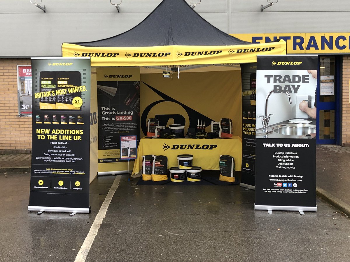 DunlopDavidM's tweet photo. We’re in #selcobw Ashton this morning braving the weather.. Covid safe gazebo.. Come say hello if you’re in the area and find out about our new Adhesive range and special offer on our CF-24 Flexible Adhesive.. I’ll even buy you a brew 👍👍 https://t.co/avYkAxQvCL