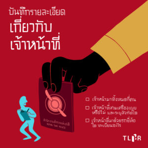 TLHR2014's tweet photo. 📚สิ่งที่ควรจดบันทึก หากถูกคุกคามจากจนท.

1. เวลา/สถานที่ที่จนท.มาถึง
2. จำนวน ลักษณะ ชื่อ ยศ สังกัดของจนท.
3. พฤติกรรม คำพูดของจนท.
4. จนท.นำเอกสารอะไรมาด้วยหรือไม่
5. จนท.บันทึกภาพเราหรือไม่

อ่านเพิ่มเติม: https://t.co/UrSuLYns2n https://t.co/uvdBpHWn8j