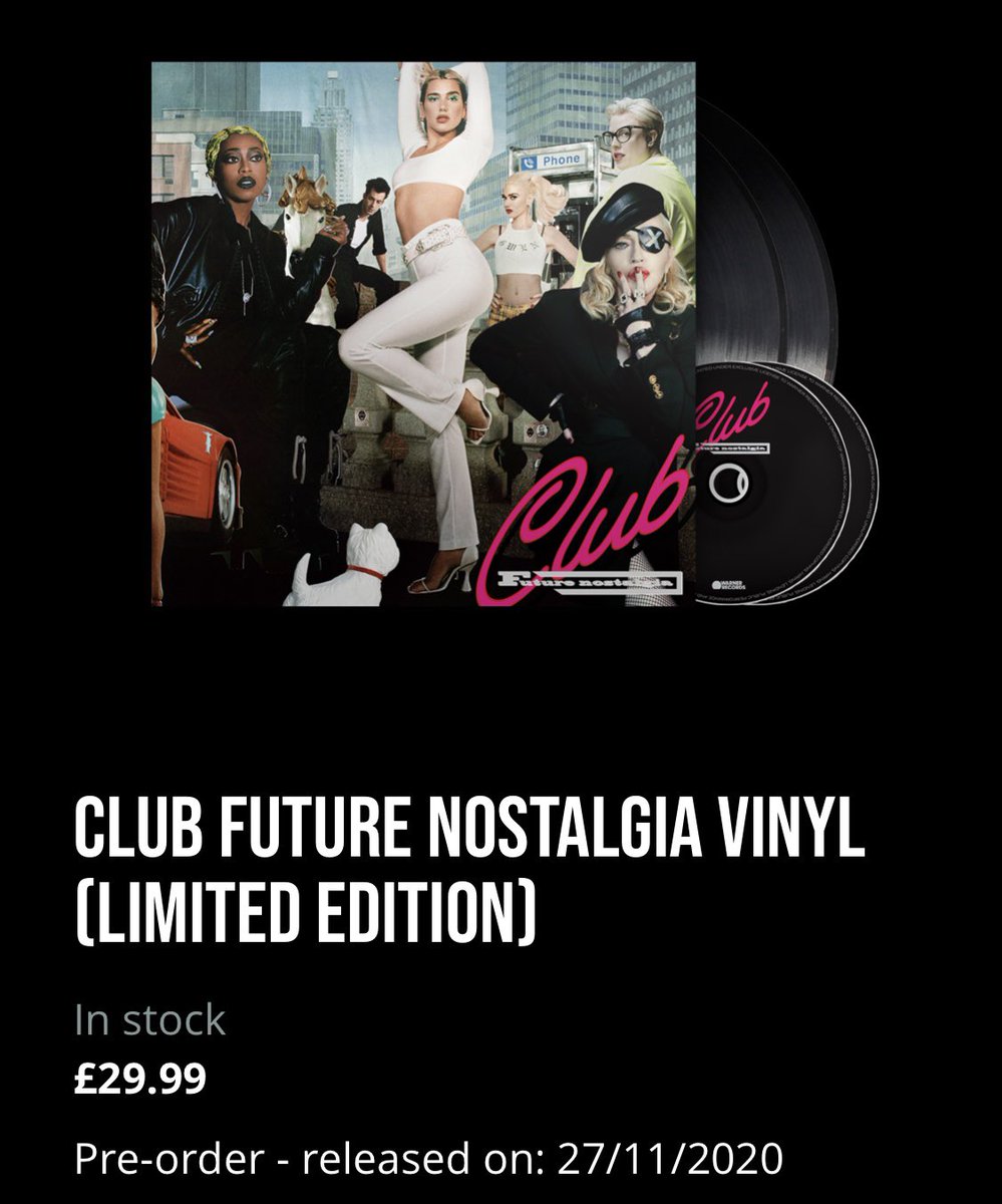 Club Future Nostalgia' is now available on vinyl and CD! — The