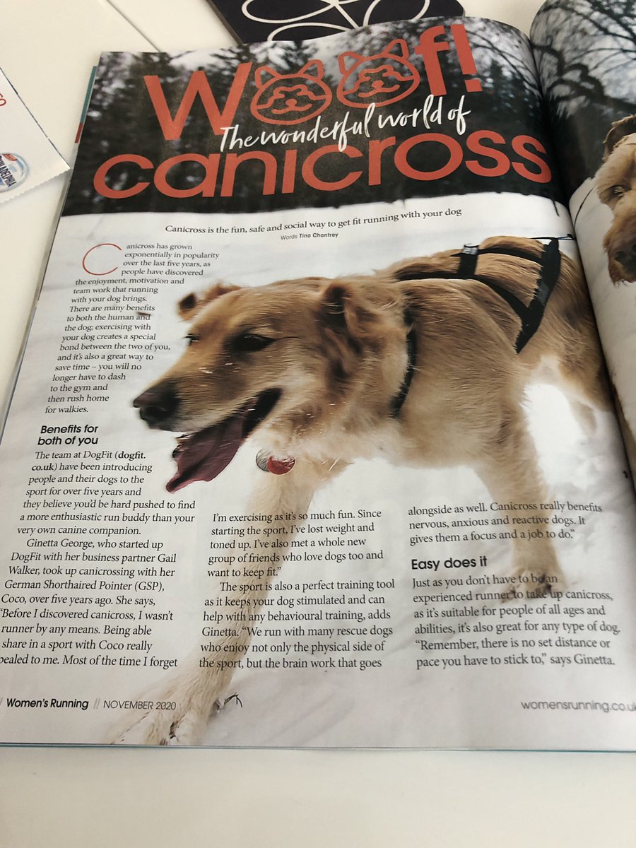 K9challenge1's tweet photo. A great piece in the November Women’s Running magazine on getting fit by running with your dog. Some useful tips from @dogfituk
Entries for our 5k run with dogs are open until end of November #canicross #runningwithdogs #k9challenge @Womensrunninguk https://t.co/TG5Wfiiosx