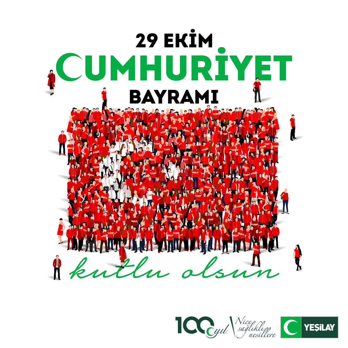 Cumhuriyetimizin 97’inci yılı kutlu olsun! #Yeşilay #29Ekim #CumhuriyetBayramı