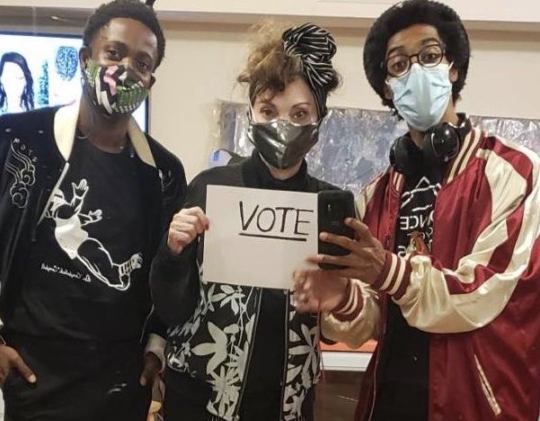 Toni_Basil's tweet photo. Caravaggio, Hurrikane and Firelock practicing their power moves. VOTE !!
#caravaggio #HurriKane #heymickey #ToniBasil #firelock #vote2020 #locking #DonCampbell https://t.co/cecJd9q22V