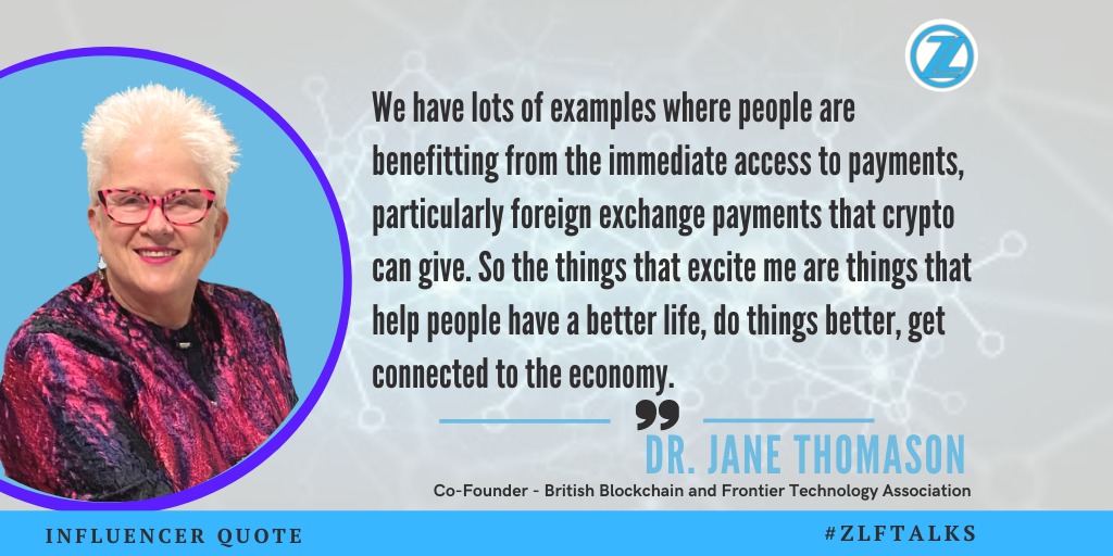 ZillonLife's tweet photo. #ZLFTalks Influencer Sayings
Episode 2 feautures @janeathomason - Co- Founder - British Blockchain & Frontier Technology Association
Watch | Comment | Subscribe
https://t.co/J3NmX1mIGa
#Blockchain #cryptocurrencies #Crypto #ThursdayThoughts #ThursdayMotivation https://t.co/D1NrvbSMvk
