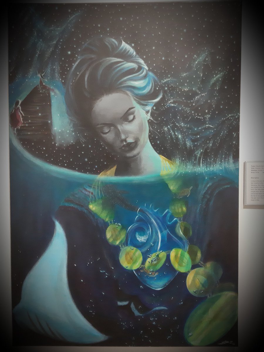 Mausoom_Maus's tweet photo. 5th Annual Art Exhibition #UnveilingVisions. @Maldivian_Art works by Ali Amir, Lujain, Shaufa and Maimoona ...just a few of the many breathtaking paintings and artworks of over 50 Maldivian artists. May be a special exhibition in 2022 to mark Golden Jubilee of #Maldives tourism? https://t.co/gKMS9m9mKV